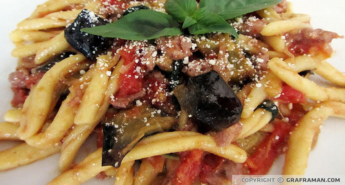 Ricette tipiche del Cilento fusilli con le melanzane
